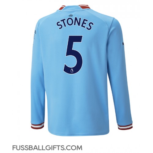 Manchester City John Stones #5 Fußballbekleidung Heimtrikot 2022-23 Langarm